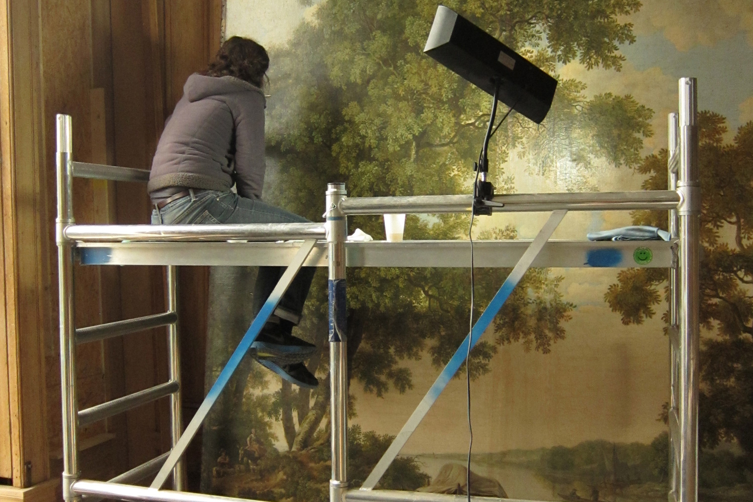 CONSERVERENDE BEHANDELING | GROOT FORMAAT SCHILDERING OP DOEK