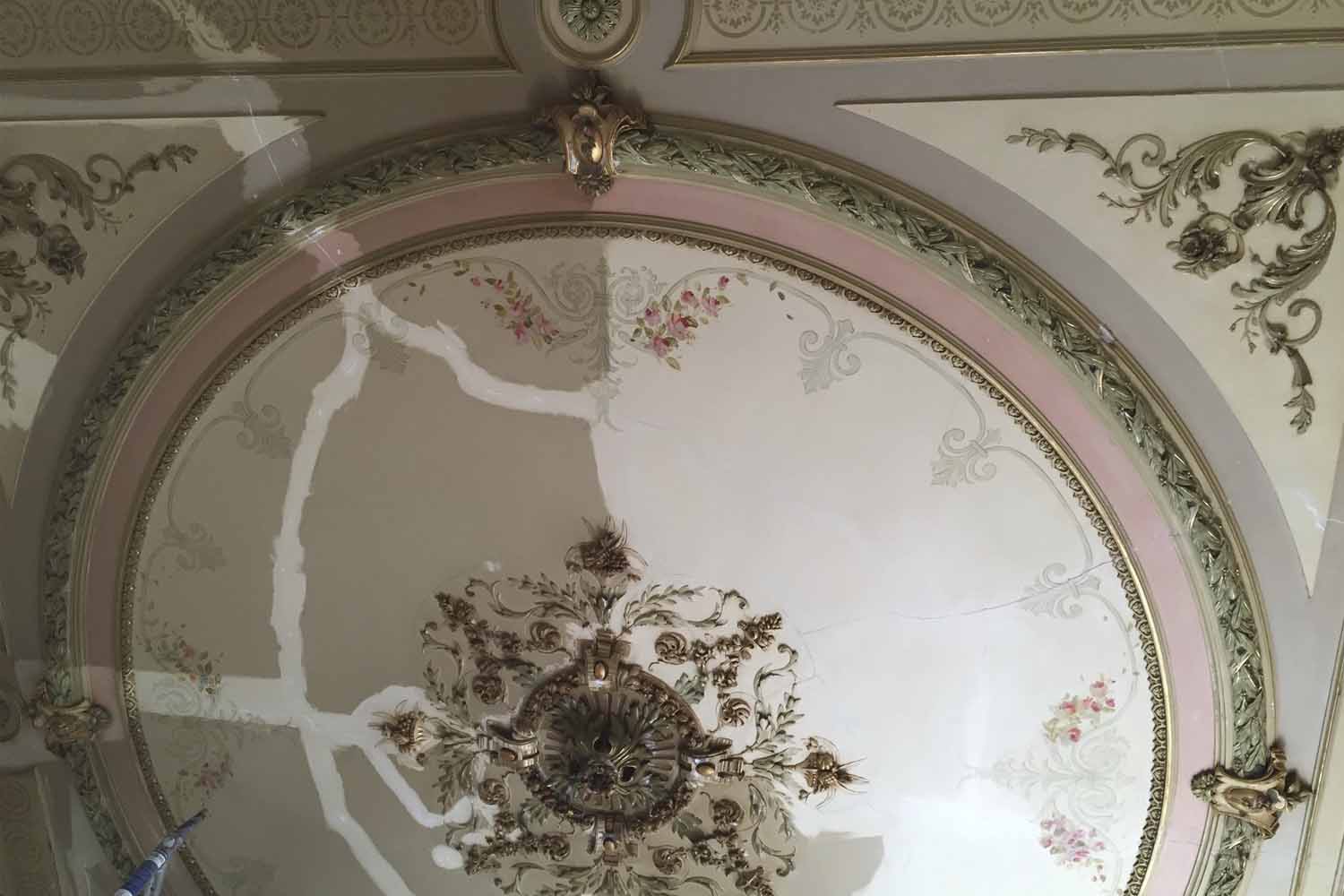 4-Leliegracht Amsterdam - conservering en restauratie plafond